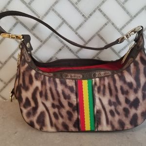 Gwen Stefani L.A.M.B Leopard Small Hella Hobo bag